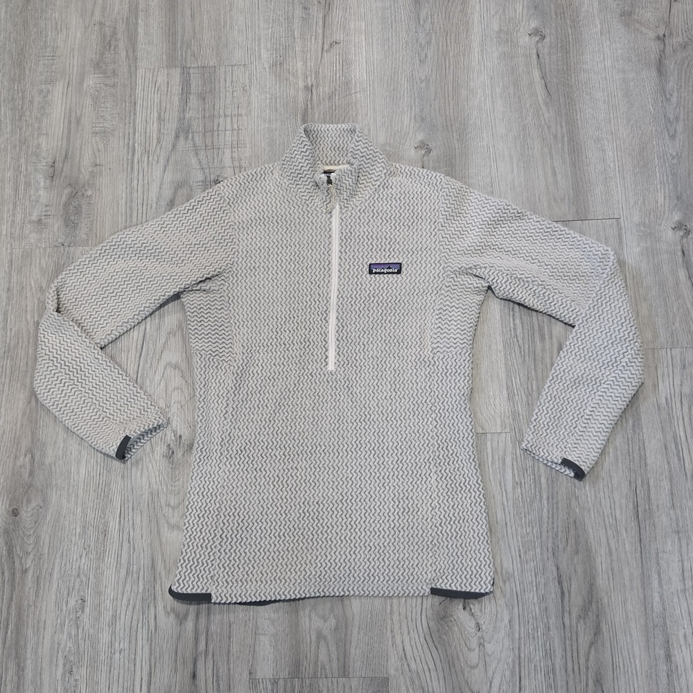 Patagonia R1 Air Zip Neck Pullover Wool White Hiking Sweater Women's Size Small